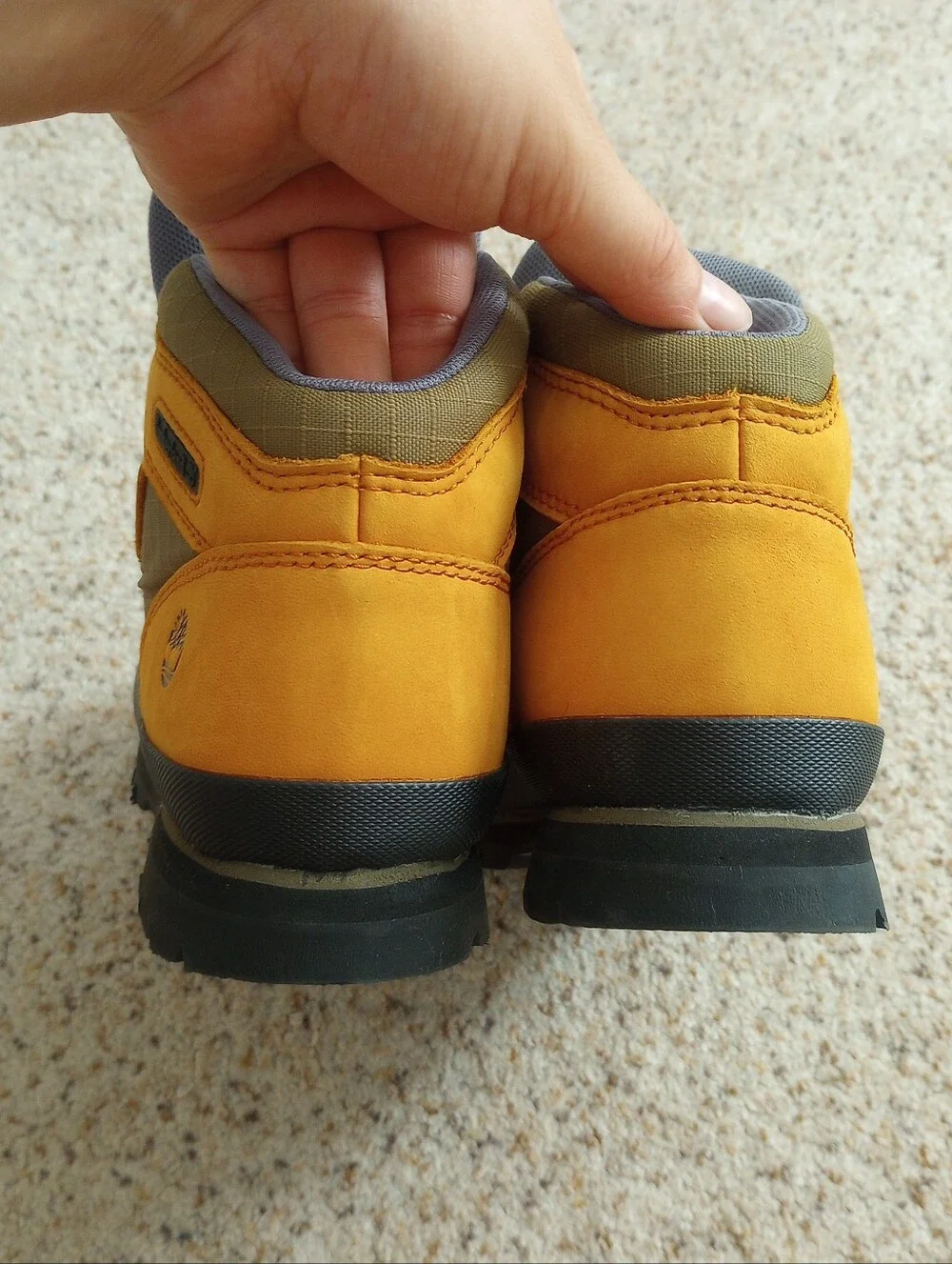 Timberland Orange Boots Boys Size 5